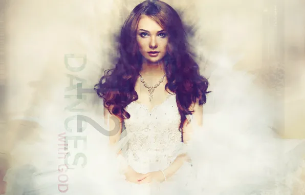 Girl, hair, dress, art