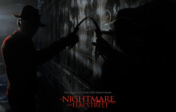 Picture hat, knives, Freddie Krueger, a nightmare on elm street