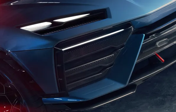 Lamborghini, close-up, headlight, Lamborghini Lanzador Concept, Thrower