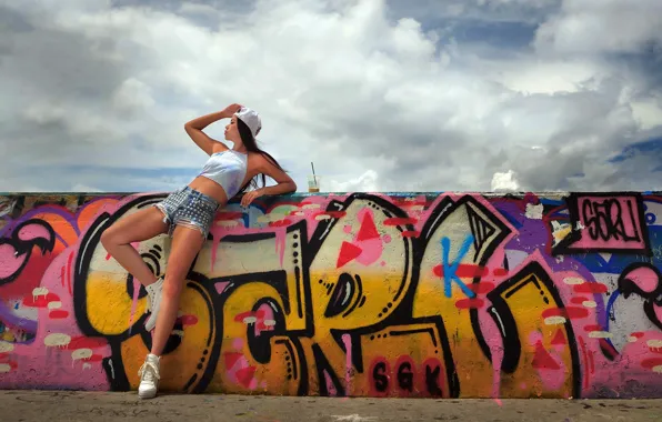 Picture girl, pose, street