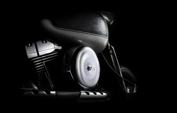 Picture engine, Harley Davidson, cylinders, tank, fine art photography