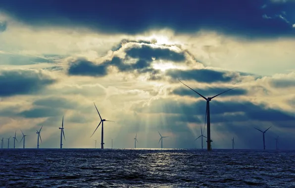 Sea, the sky, landscape, clouds, horizon, sky, sea, landscape