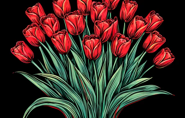 Flowers, Tulips, Tulip