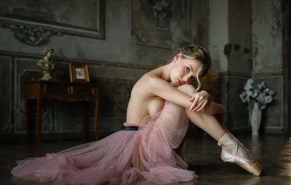 Picture look, legs, ballerina, Pointe shoes, Kate Halpert, Ksenia Sergeeva