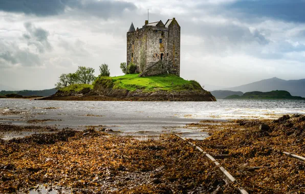 Nature, lake, castle