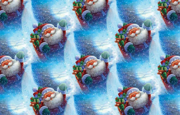 Picture background, mood, holiday, texture, gifts, New year, Santa Claus