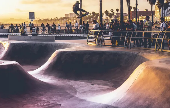 Picture sport, USA, United States, Los Angeles, California, people, Venice Beach, America