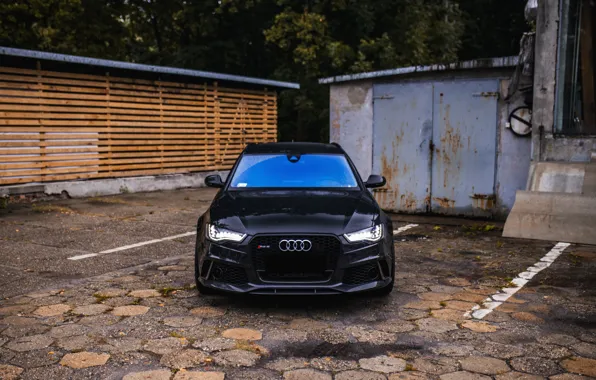 Picture Audi, Black, Before, RS6, VAG, Full LED Matrix Lights