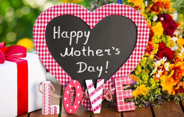 Love, flowers, gift, heart, Love, Mother's day, Mother's Day