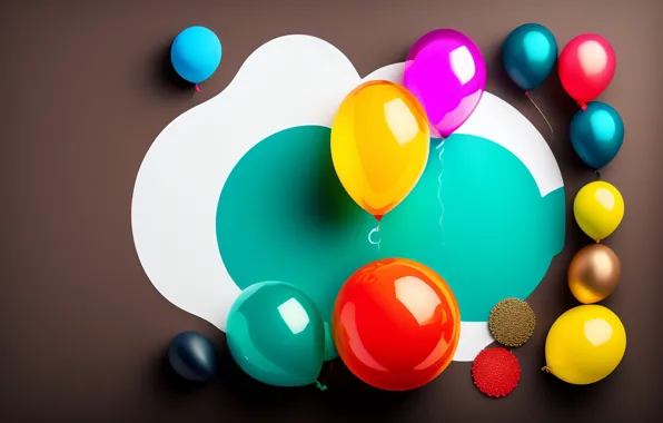 Balls, balloons, holiday, balls, Shine, Christmas, New year, March 8