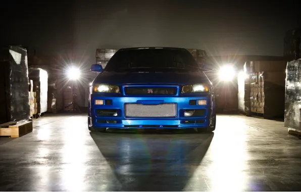 Picture machine, Nissan, skyline, Nissan, gt-r, r34, the fast and the furious 4, fast and furious