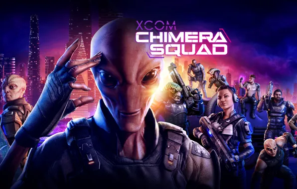 The city, people, aliens, aliens, XCOM: Chimera Squad