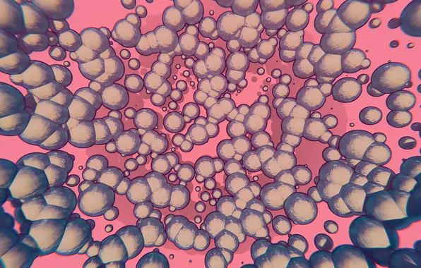 Wallpaper, pattern, spheres, abstraction, blender3d, 3dartwork, primitives