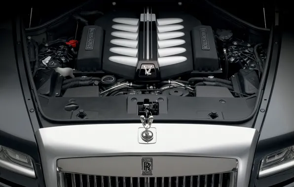 Engine, ghost, royce, rolls, v12