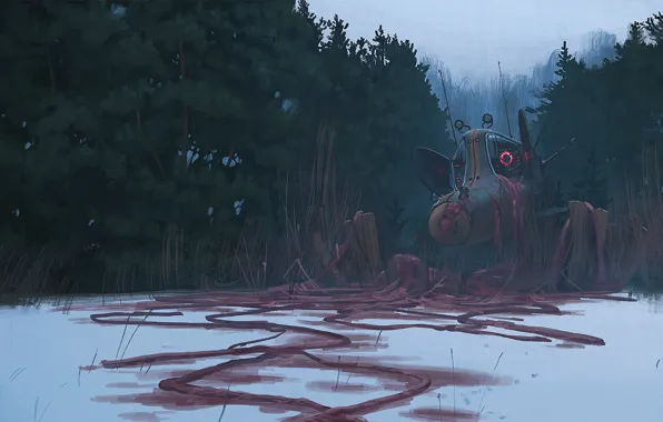 Forest, snow, something, bio south