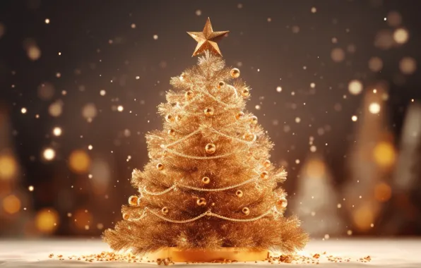 Balls, lights, toy, star, Shine, sequins, Christmas, New year
