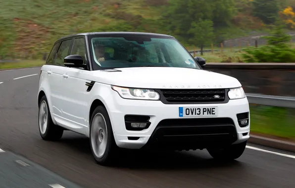 Picture white, Land Rover, Range Rover, auto, wallpapers, Sport