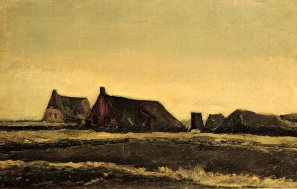 Picture Vincent van Gogh, Early paintings, Cottages, houses