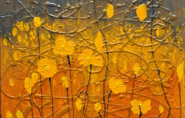 Autumn, flowers, yellow, Wallpaper, picture, petals