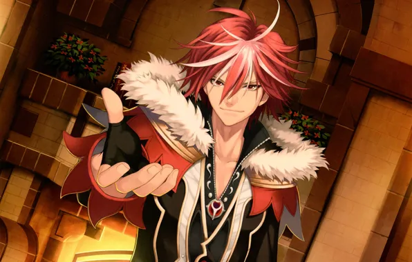 Hand, costume, fur, guy, gesture, art, visual novel, tony taka