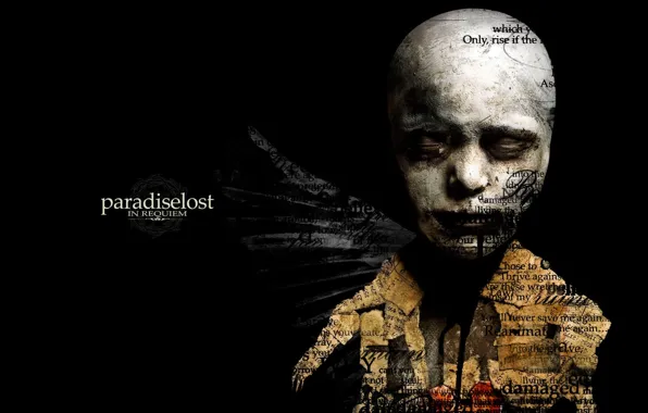 Picture BACKGROUND, BLACK, TEXT, FACE, GROUP, PARADISE LOST