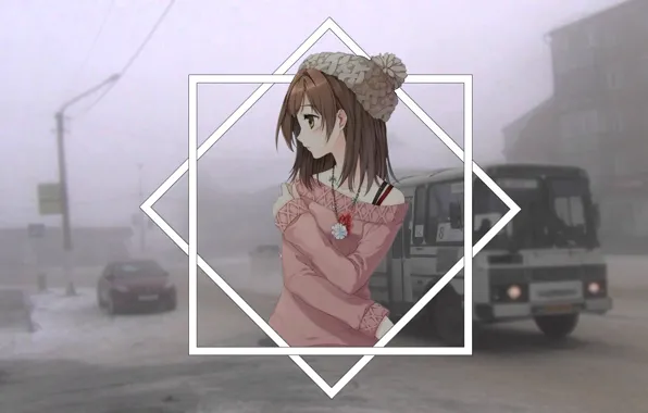 Winter, girls, bus, anime, madskillz, madskillz