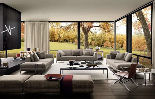 Picture design, style, Villa, interior, living room, upholstered furniture, Testata-Ray