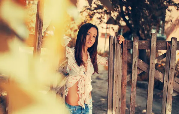 Look, girl, sexy, photographer, posing, Martin Brest, at the gate