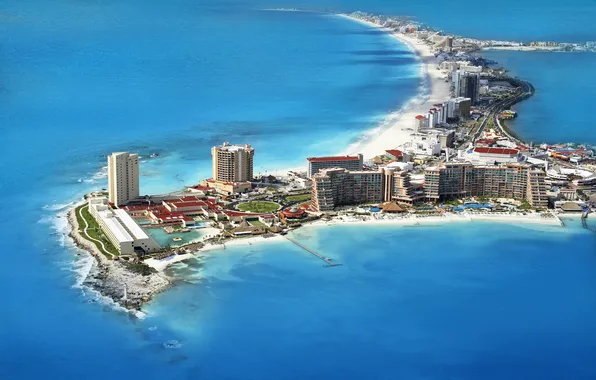 Beach, water, the city, the ocean, island, view