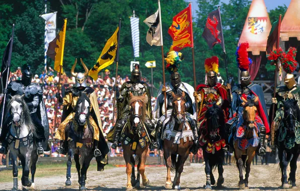 Picture Germany, Bayern, knight, Kaltenberg, joust