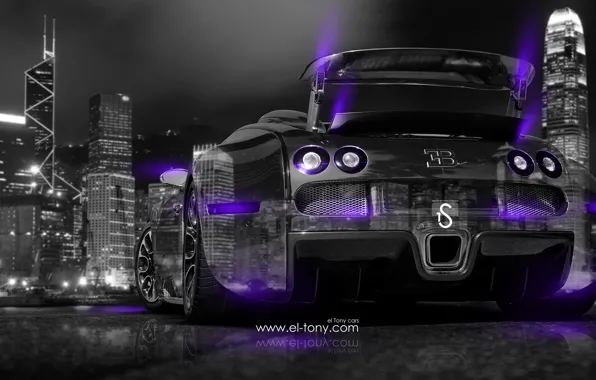 Bugatti, Veyron, Side, Back