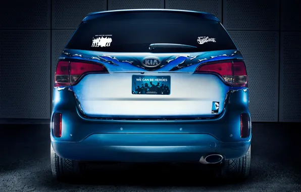 Rear view, Kia, crossover, 2014, Sorento, Justice League