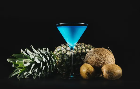 Coconut, kiwi, cocktail, pineapple