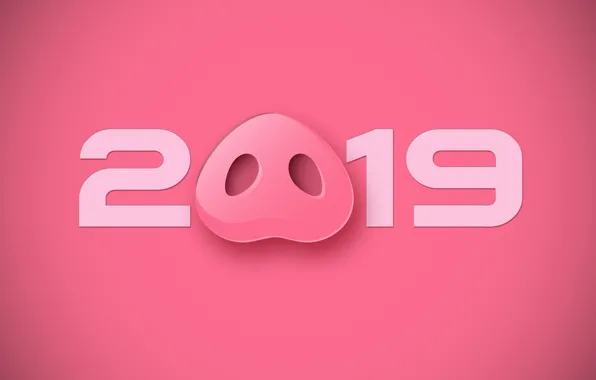 Background, pink, New year, 2019