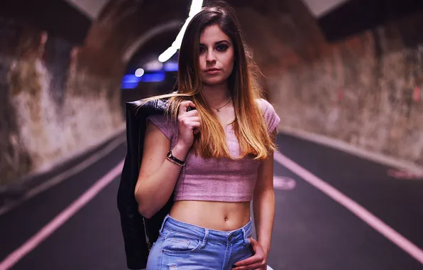 Look, pose, model, portrait, jeans, makeup, Mike, jacket