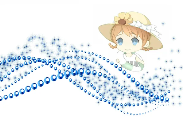 Sea, summer, anime, art, girl