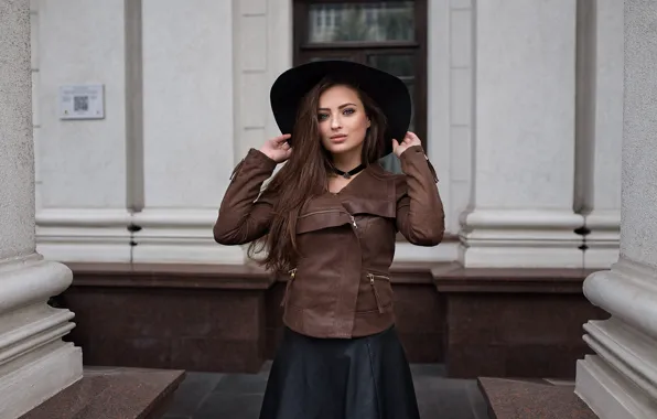 Picture the building, Girl, hat, Look, Veronica, Dmitry Sn, Dmitry Shulgin