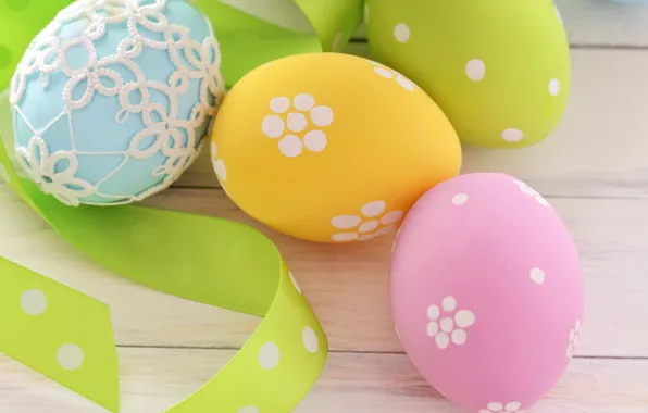 Picture holiday, eggs, spring, yellow, blue, green, Easter, tape