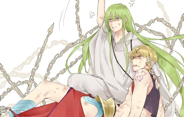 Salvation, chain, two, Gilgamesh, abrasion, Fate / Grand Order, The destiny of a great campaign