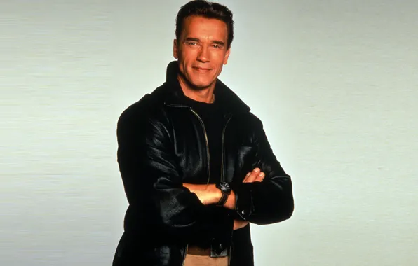 Look, watch, man, jacket, actor, Arnold Schwarzenegger, Arnold Schwarzenegger