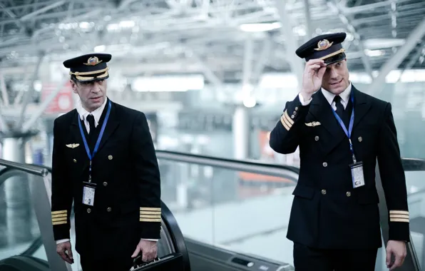 Picture movie, the film, disaster, the plane, escalator, pilots, Russian, pilots
