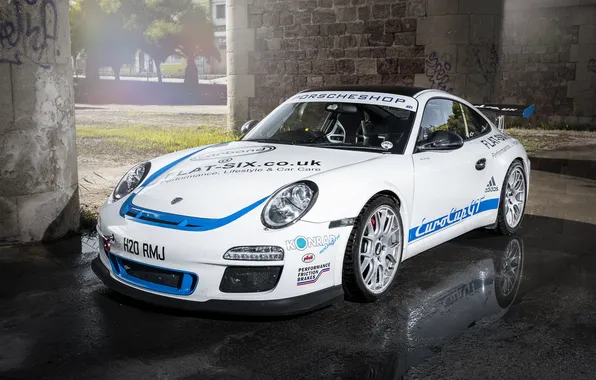 997, Porsche, white, sports car, Porsche, Carrera S, EurocupGT, 3.8