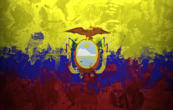 Paint, flag, flag, Ecuador, The Republic Of Ecuador, Ikwadur Republika, Republic of Ecuador
