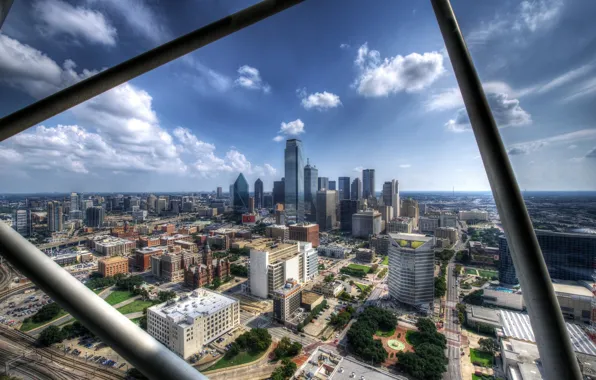 The city, building, panorama, Dallas