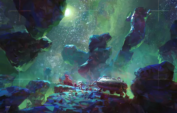 Space, Astronaut, Astronaut, Art, Art, Science Fiction, John Wallin Liberto, by John Wallin Liberto