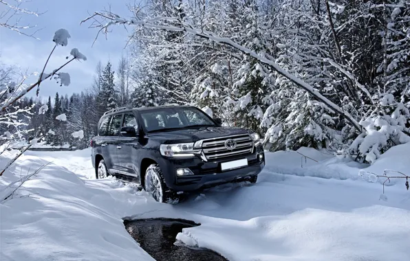 Toyota, Russia, 200, snow, Ural