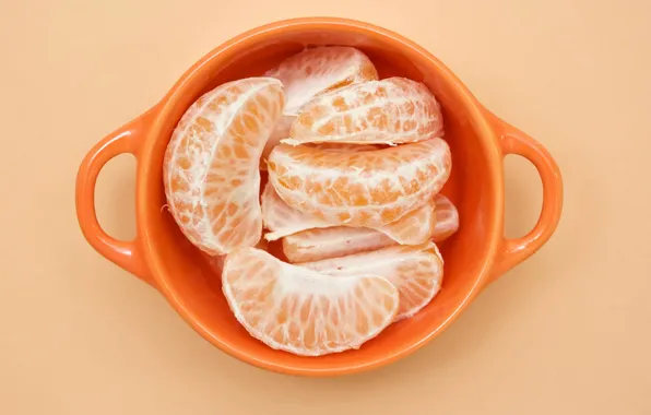 Cup, tangerines, Orange cubed