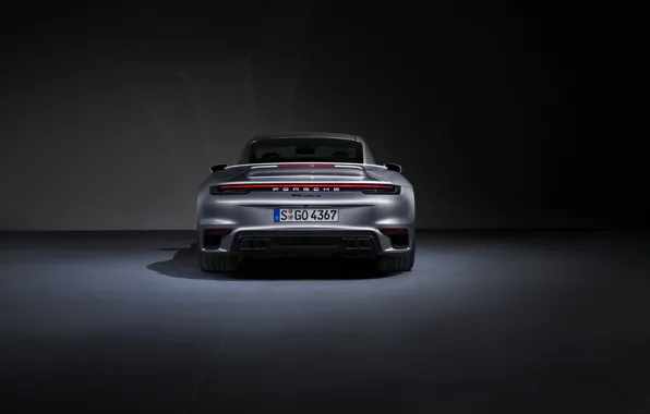 911, Porsche, rear view, Turbo S, 2020, 992