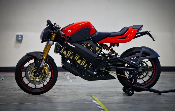 Black, motorcycle, red, sports, motor.