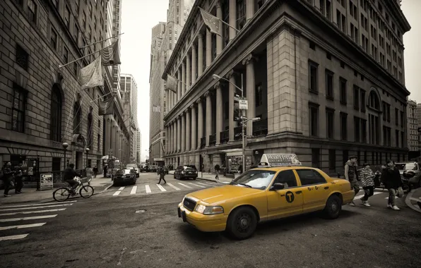 Home, taxi, New York, cityscape